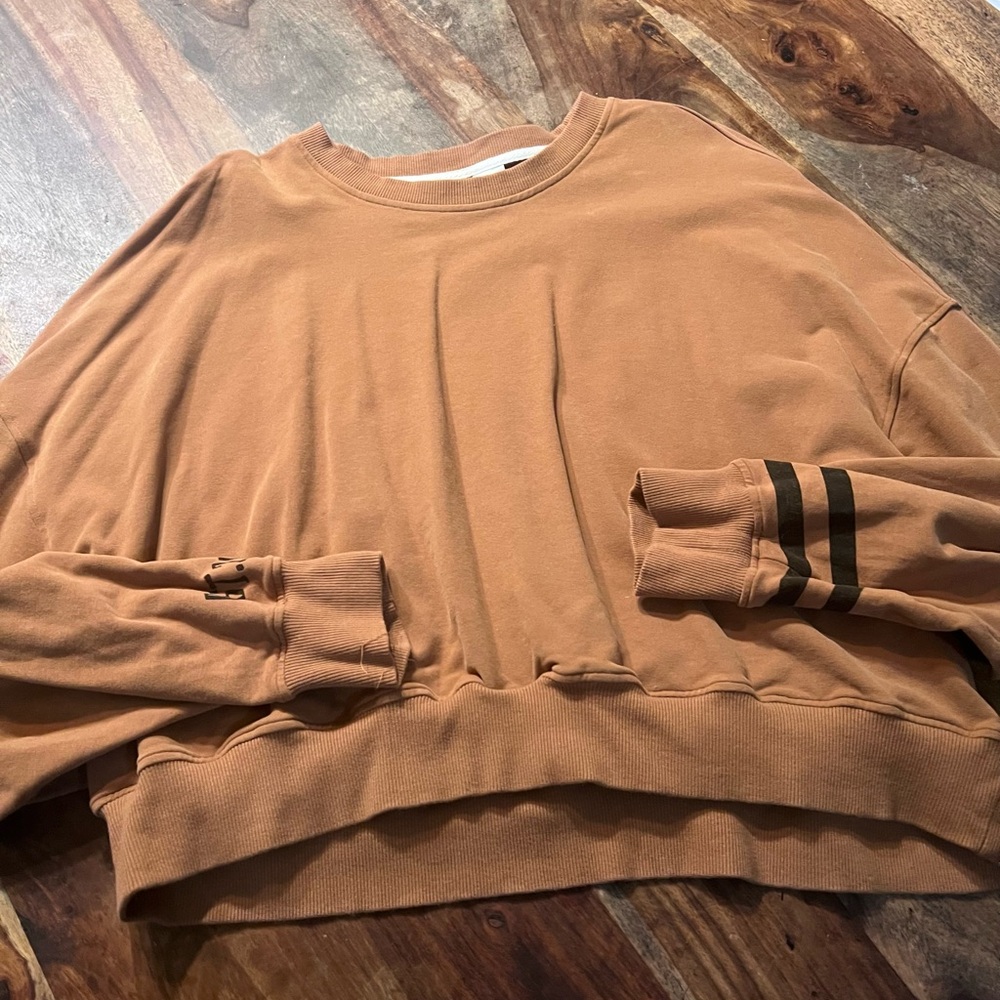 Womens salty honey Crewneck Sweater in Tan - Picture 1 of 4
